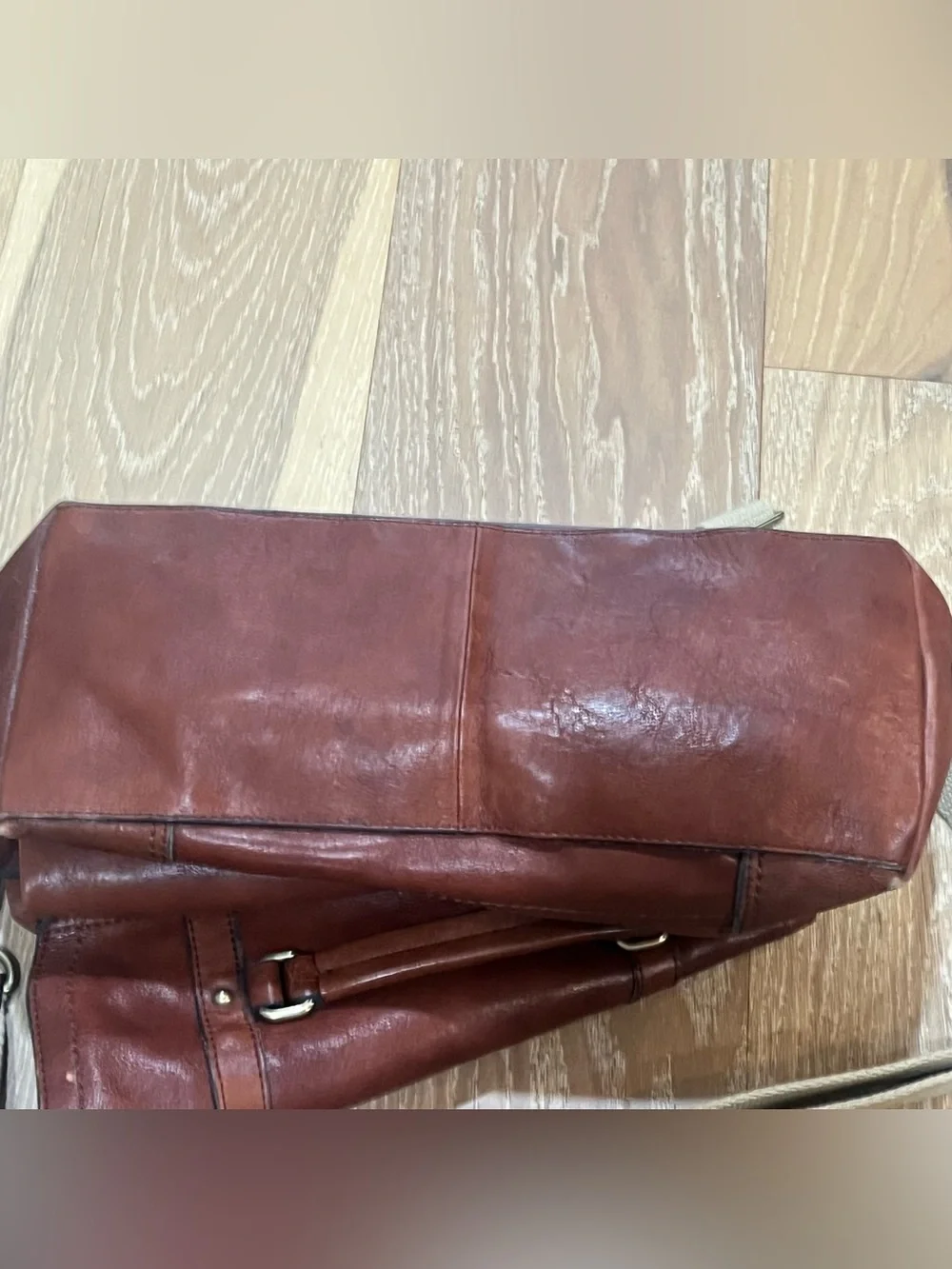 Tarnish Genuine Leather Brown Satchel Shoulder Bag 14x6x10